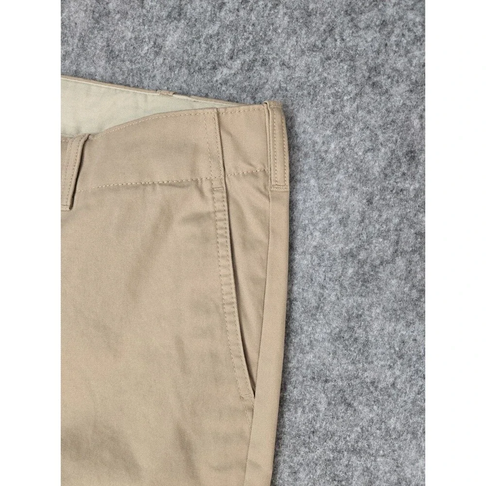 Banana Republic Authentic Slim Chino Pants Mens 34x34 Beige Stretch Flap Pockets